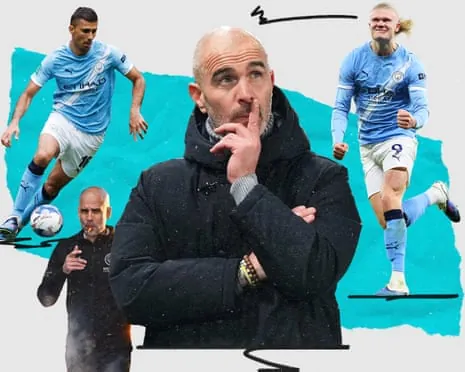 A montage of Rodri, Pepe Guardiola, Enzo Maresca and Erling Haaland